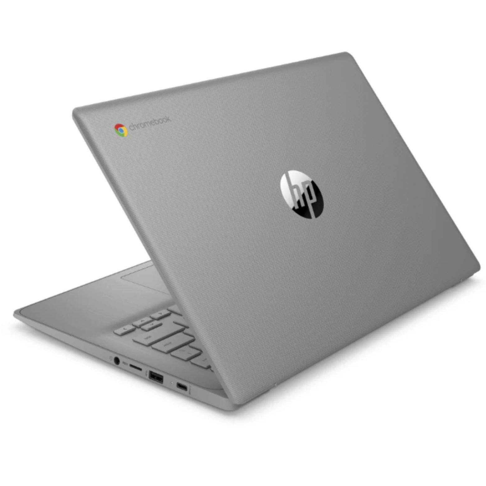 Alt View 3. HP - Chromebook 14a-ne1007ca 14" Intel Celeron N4500 1.10 GHz up to 2.8 GHz 4GB RAM 64GB eMMC ChromeOS - Gray.