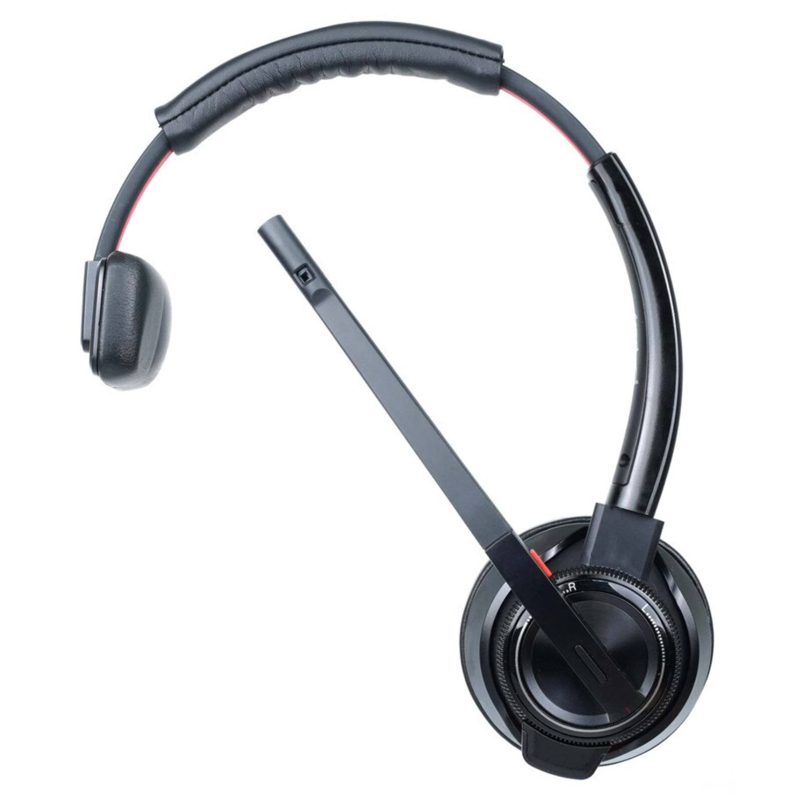 Left. Plantronics - Savi 8210-M DECT Mono On-Ear Office Headset - Microsoft Teams Certified - 3-Device Connectivity - 13Hr Talk Time - 590ft - Black.