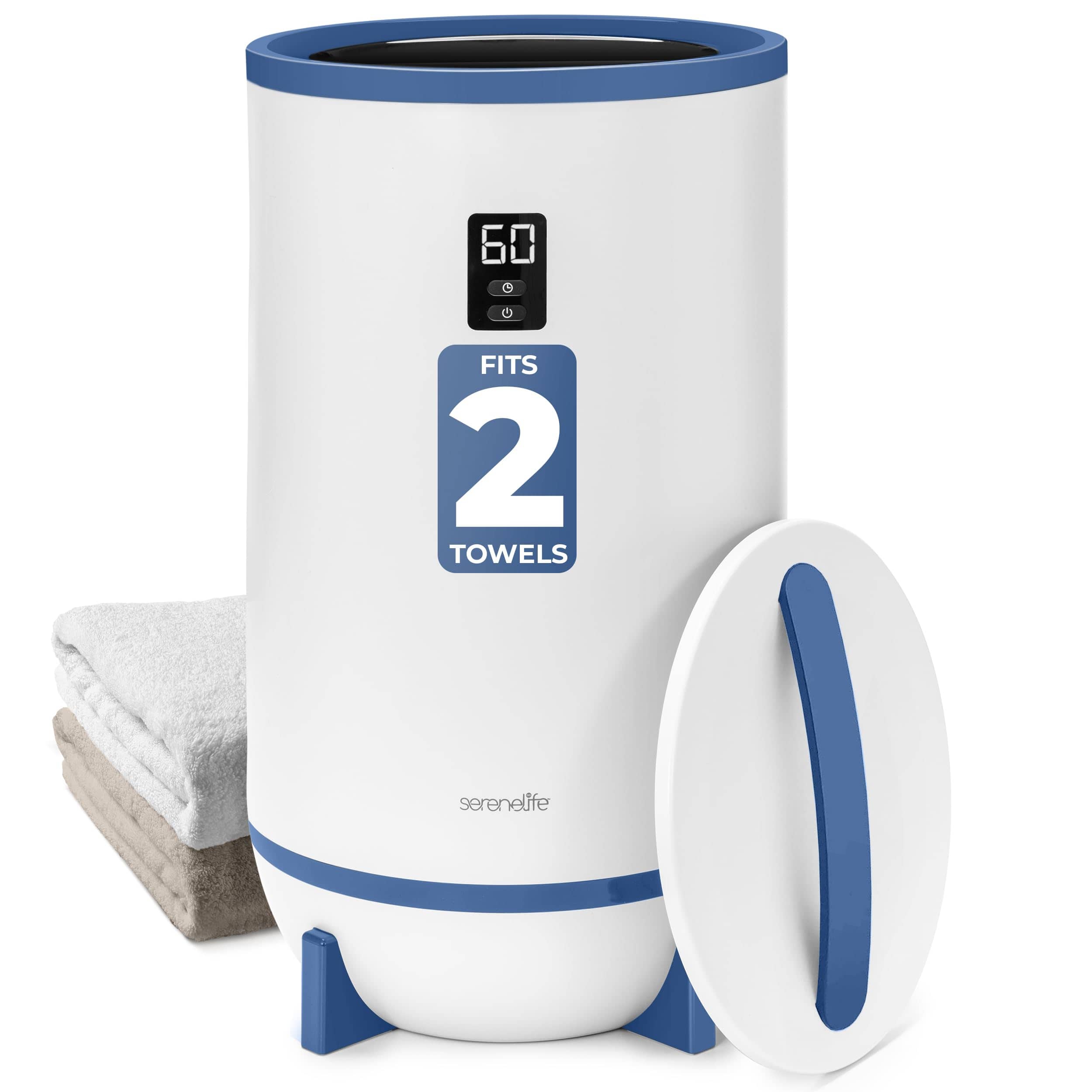 SereneLife - Towel Warmer Bucket Style - Portable Blanket Heater for Spa and Bathroom - Blue