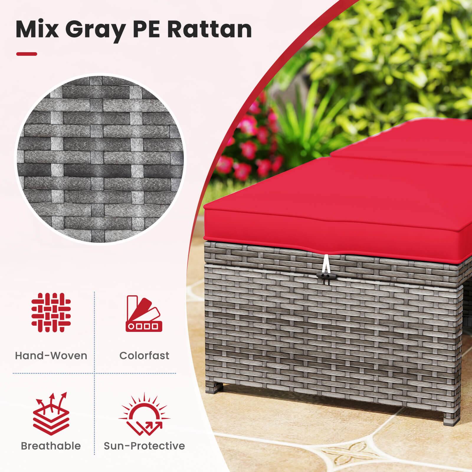 Mix Gray PE Rattan

Hand-Woven
Colorfast
Breathable
Sun-Protective