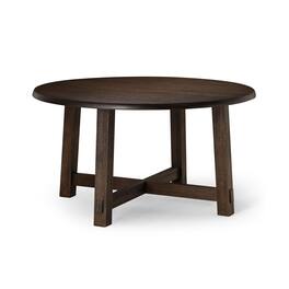 Maven Lane - Sasha Round Wooden Dining Table Finish - Weathered Brown