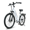Front. Jupiter Bikes - Cruise Step Through eBike w/ 20 mph Max Speed & 50 Miles Range - Universal Size - UL Certified, USA Service and Support - White.