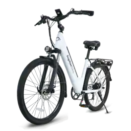 Jupiter Bikes - Cruise Step Through eBike w/ 20 mph Max Speed & 50 Miles Operating Range - Universal Size - UL Certified - White