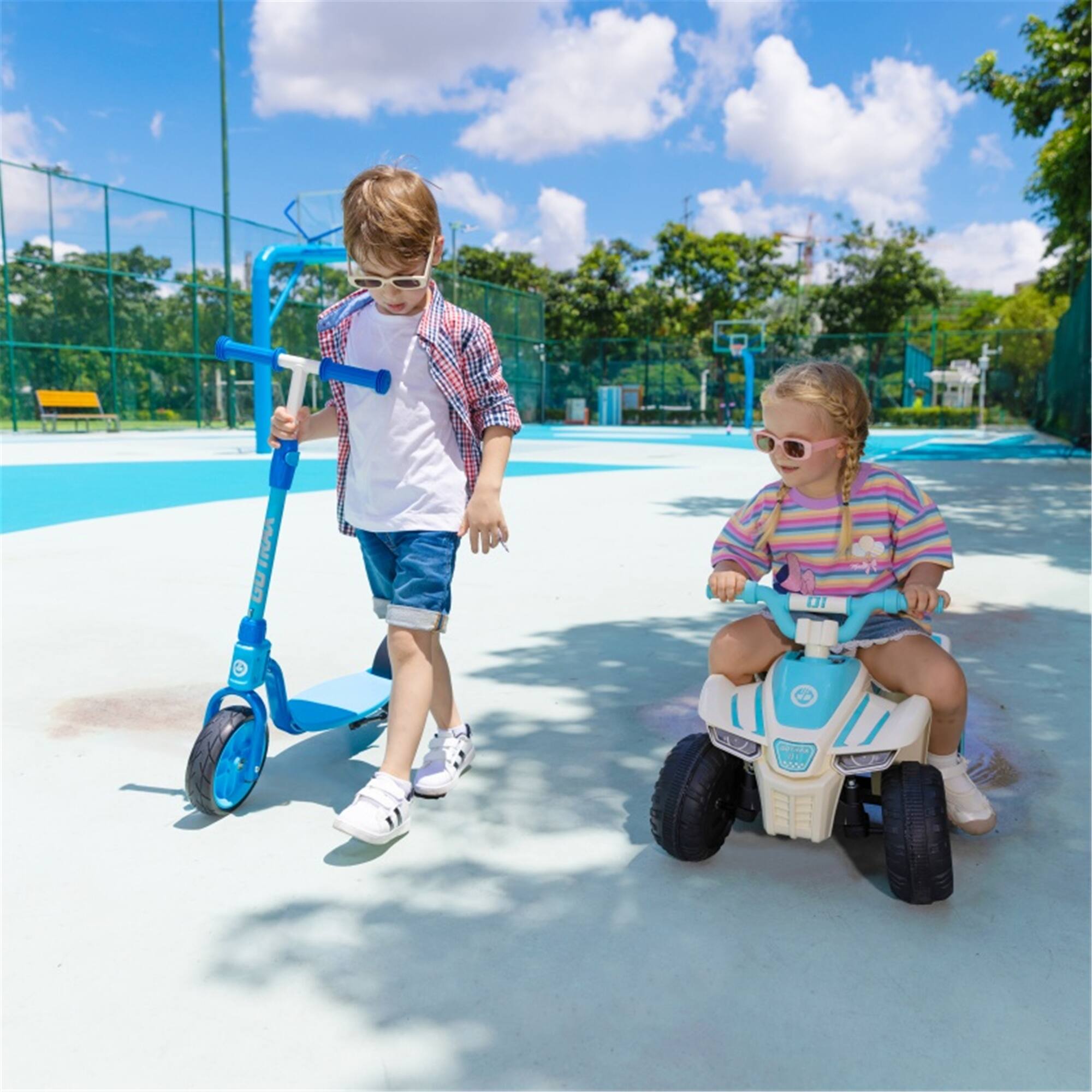 Alt View 9. GoTrax - KS8 Kids Kick Scooter for Ages 5+, 8" Wheels, Adjustable Handlebar, Foldable Design - Pink.