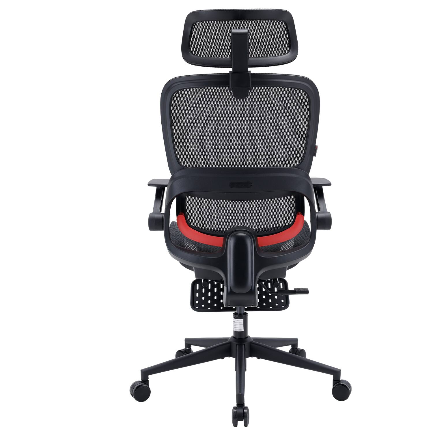 Angle. SIHOO - B100 Ergonomic Office Chair with Footrest, Mesh Office Chair with Adaptive Dynamic Lumbar, Flip-up Arm, Dual-Back, 300lb - Black.