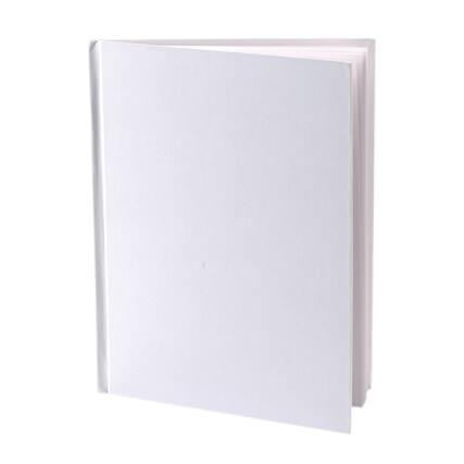 Front. ASHLEY PRODUCTIONS - Hardcover Blank Book 6" x 8" Portrait, White - 6" x 8".