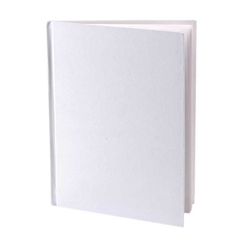 Front. ASHLEY PRODUCTIONS - Hardcover Blank Book 6" x 8" Portrait, White - 6" x 8".