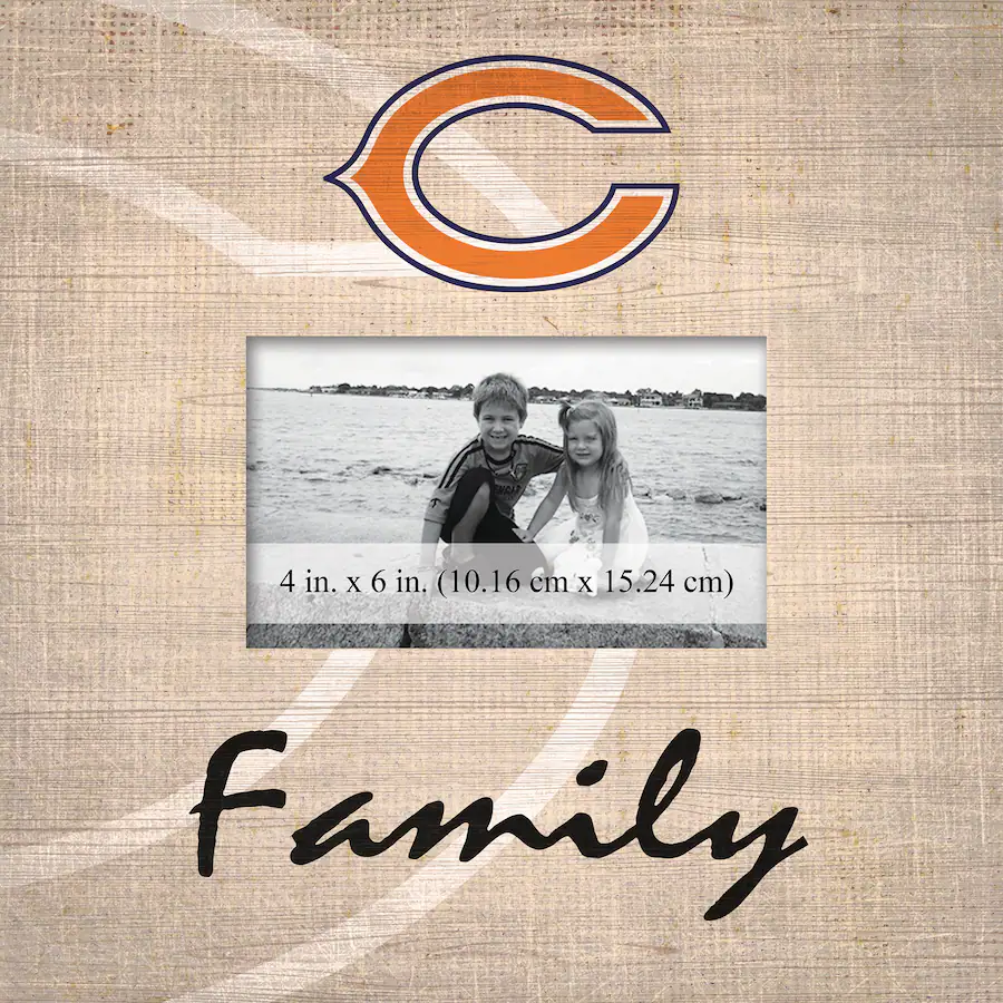 Fan Creations Chicago Bears 10'' x 10'' Burlap Pattern Frame Multicolor ...