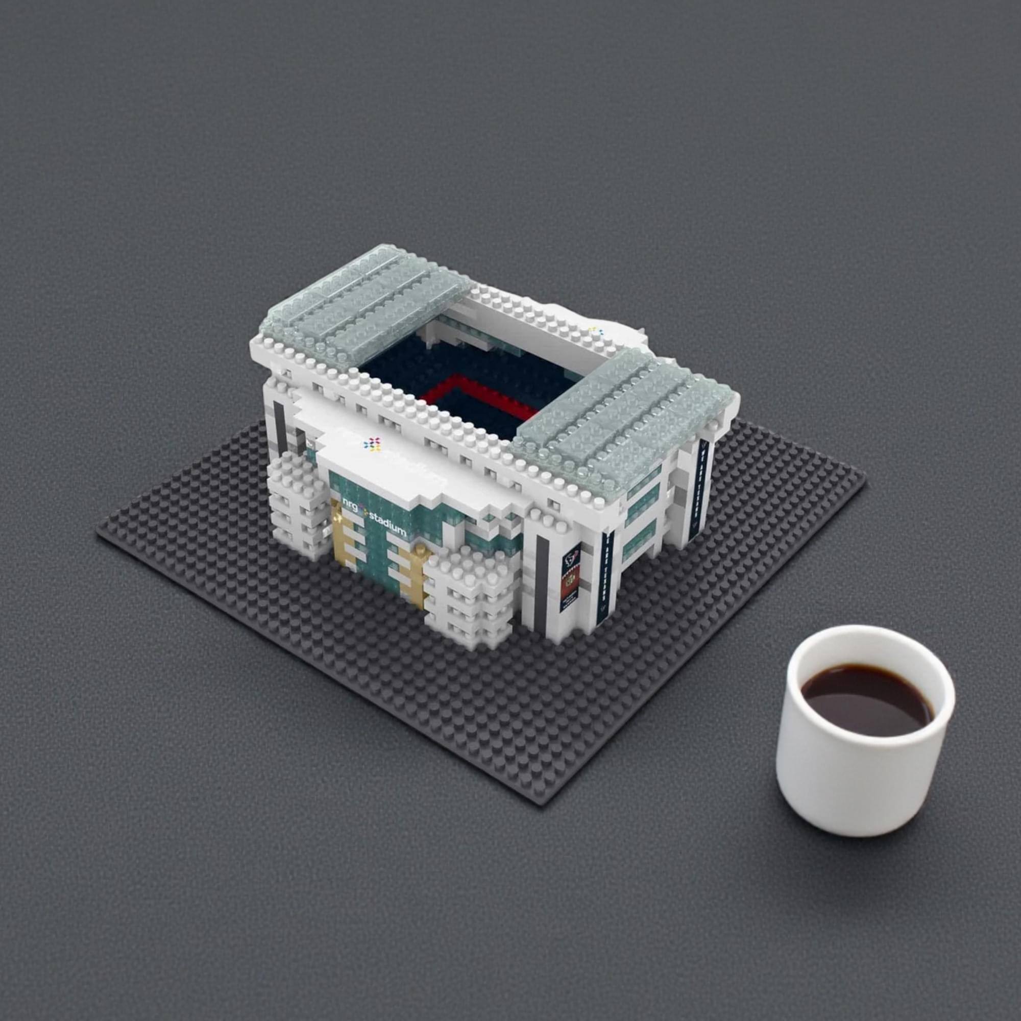 Alt View 5. Forever Collectibles - Houston Texans NFL BRXLZ Mini Stadium 899-Piece Building Block Set - Grey.