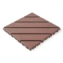 APRILSOUL - 44pcs 12x12in Plastic Interlocking Deck Tiles All Weather Waterproof - Brown