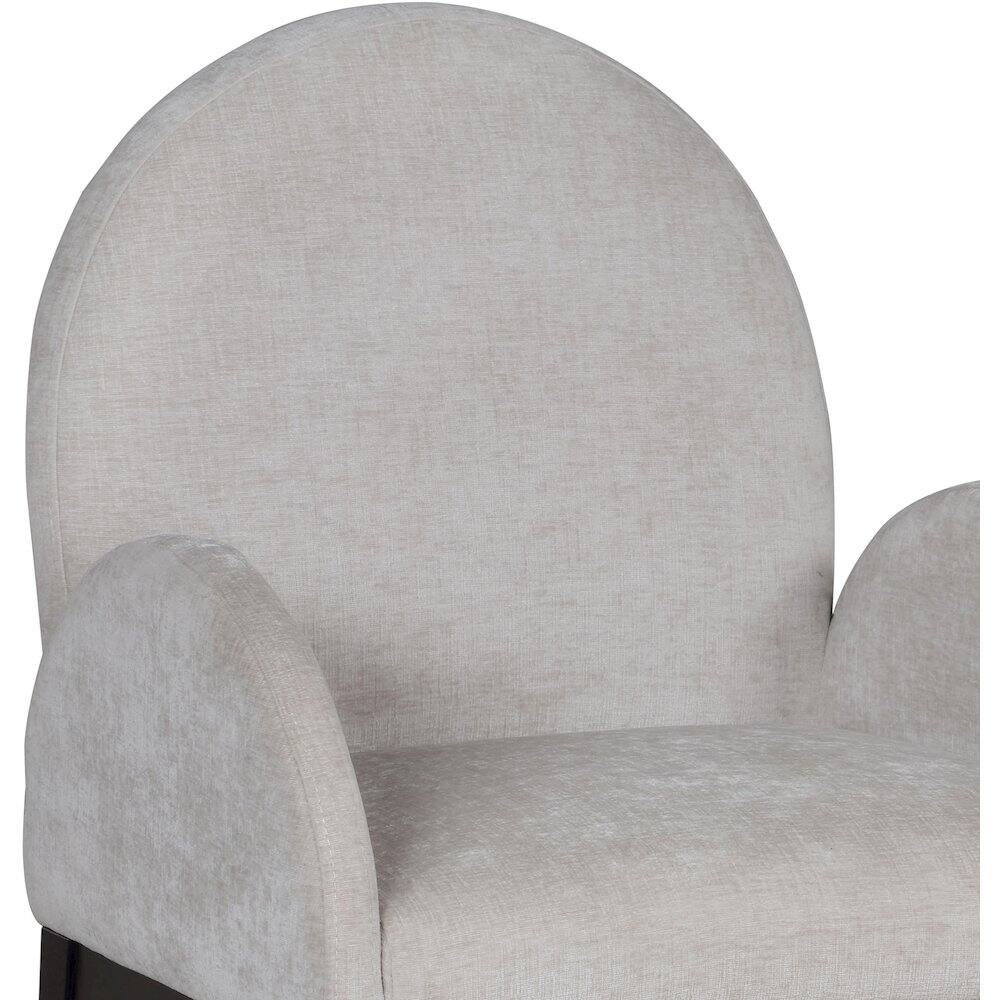 Alt View 4. Meridian Furniture - Waldorf Grey Chenille Fabric Dining Chair - Grey.