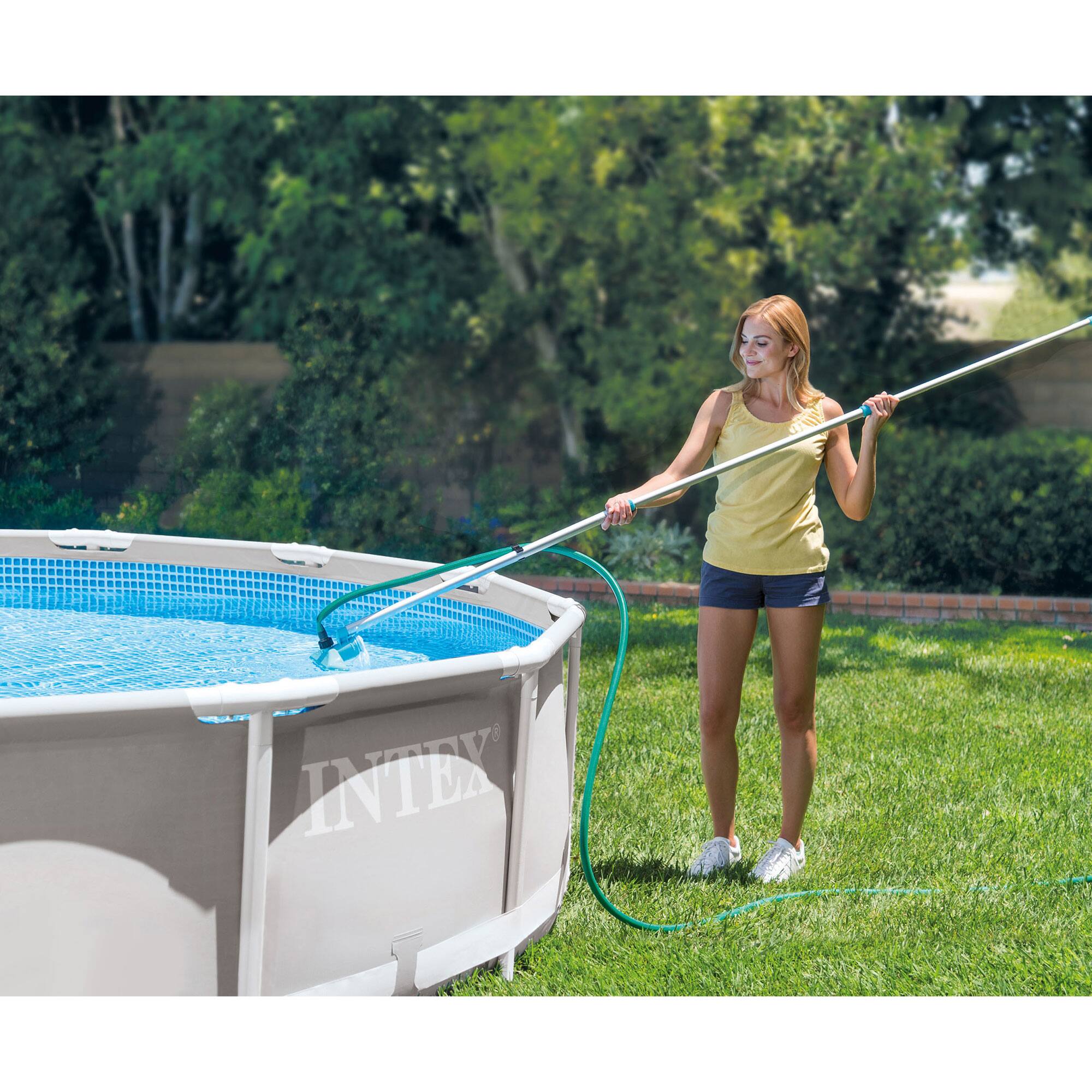 Alt View 7. Intex - Intex 28002E Maintenance Pool Kit Vacuum Skimmer & Pole (Pool Sold Separately) - Silver and blue.
