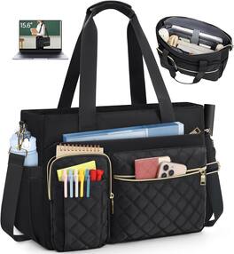 Vulpecula Spade - Teacher Tote Bag Work BagsNurse Tote Professional Computer Messenger Shoulder Bags Laptop Briefcase for Office - Black