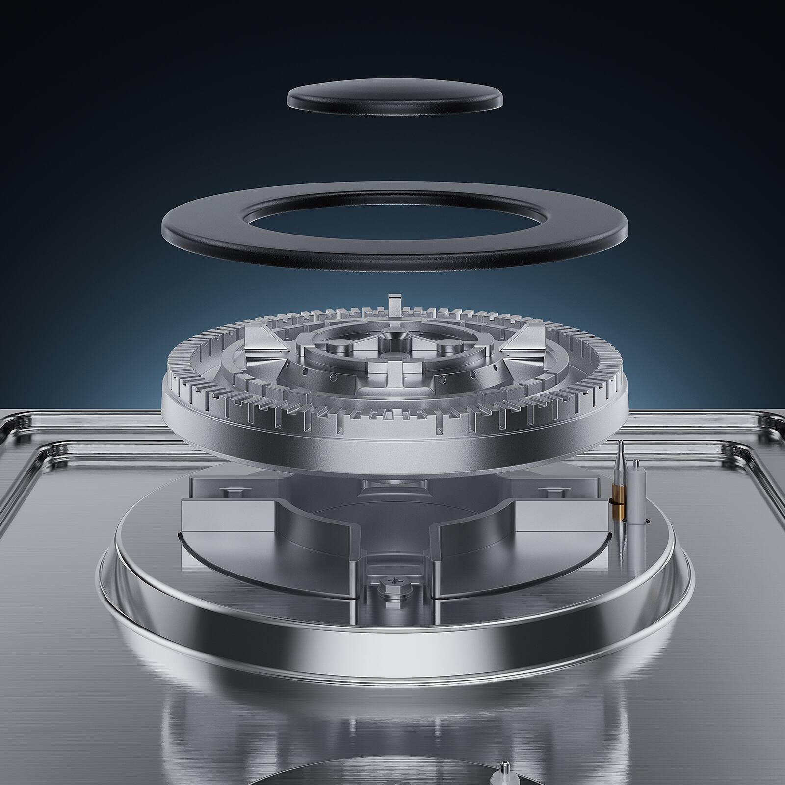 Alt View 3. Empava - 12 in. 2 Burners Recessed Natural Gas Cooktop - Stainless Steel.