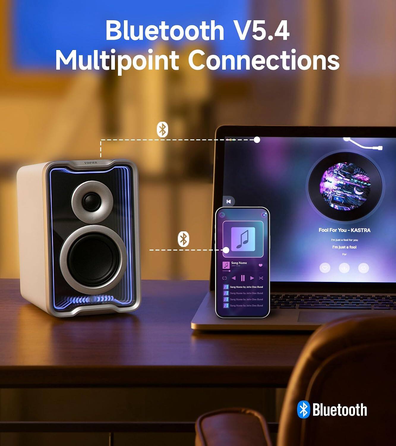 Bluetooth V5.4 Multipoint Connections

COIFIER

K

Fool For You - KASTRA
I'm just too for you
I'm just a fool
For

Song Name

X

Song Name by John Doe Band

Stang Noom

un Dor Sand

Song
by: Do Rand

C

Song THE by - Doe Fund

Bluetooth