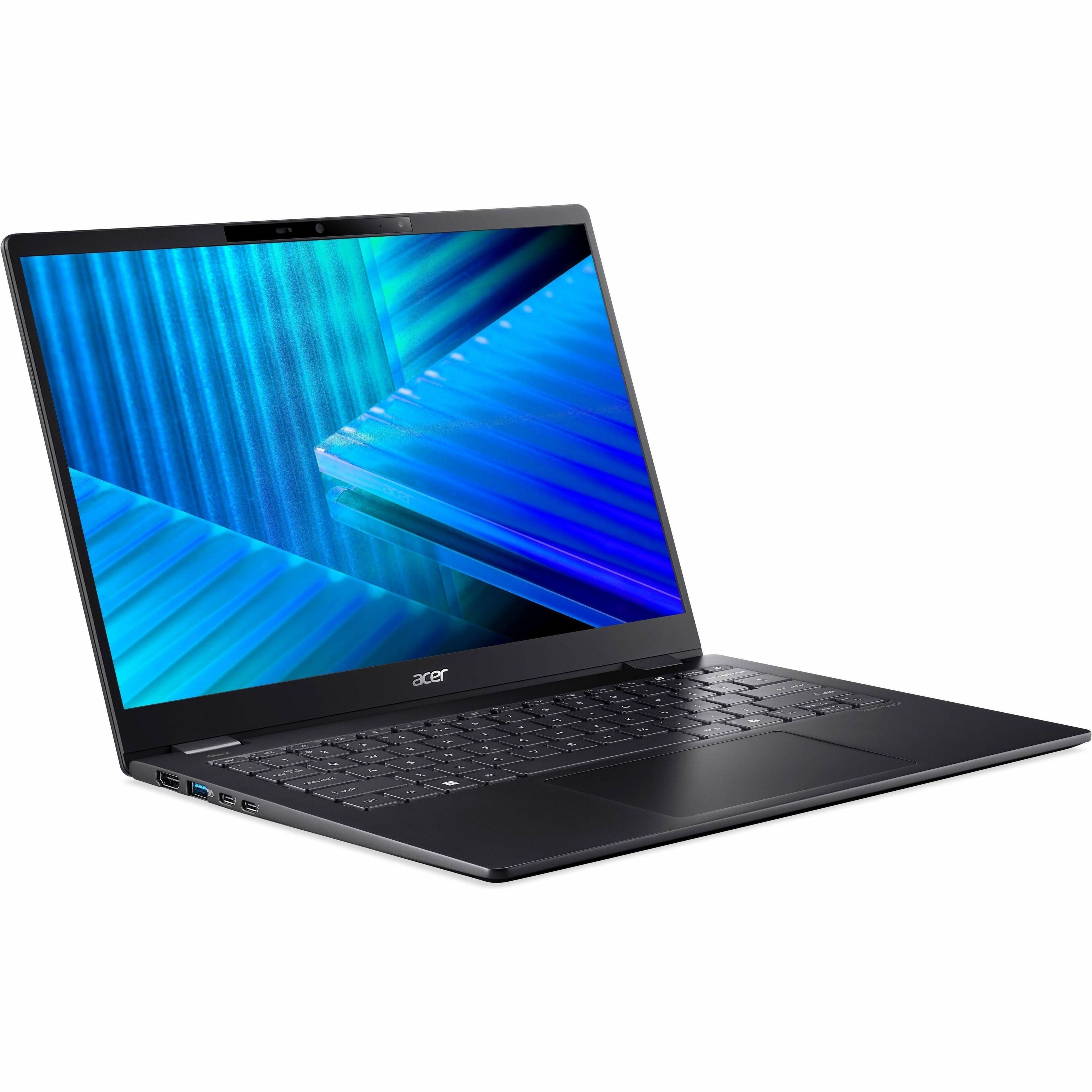 Alt View 18. Acer - TravelMate P6 14 AI P614-54 14" IPS LCD 2880 x 1800 (WQXGA+) Laptop - Intel Core Ultra 7 with 32GB Memory - 1 TB SSD - Black.