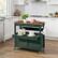 Alt View 6. Best Choice Products - Best Choice Products 36in Large Rolling Kitchen Island Cart, 2-Door Cabinet, Outlet, Hooks, & Wheels - Forest Green - Forest Green.
