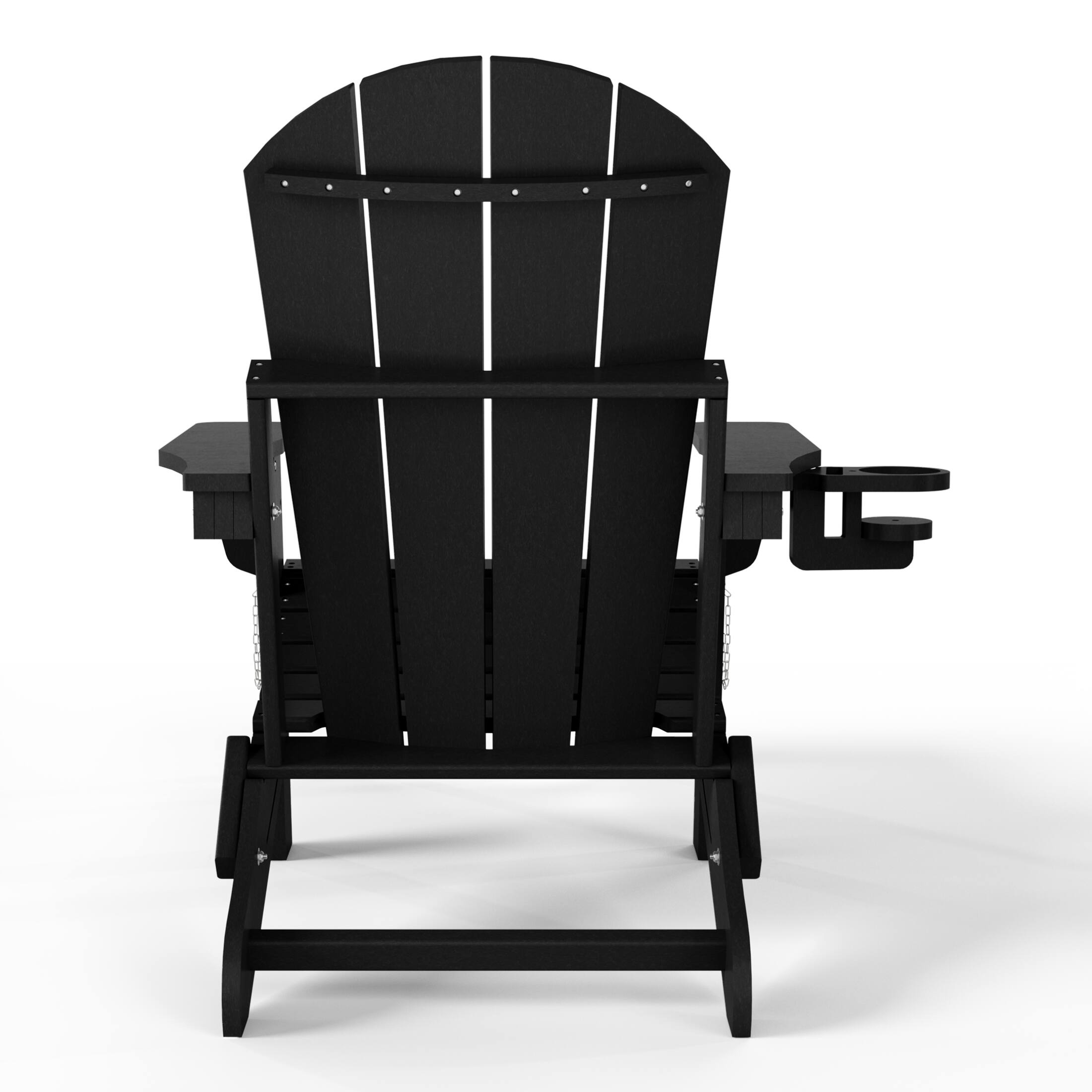 Alt View 1. WestinTrends - WestinTrends Malibu Folding Adjustable Adirondack Chair with Retractable Ottoman and Cup Holder (Set of 2) - Black.