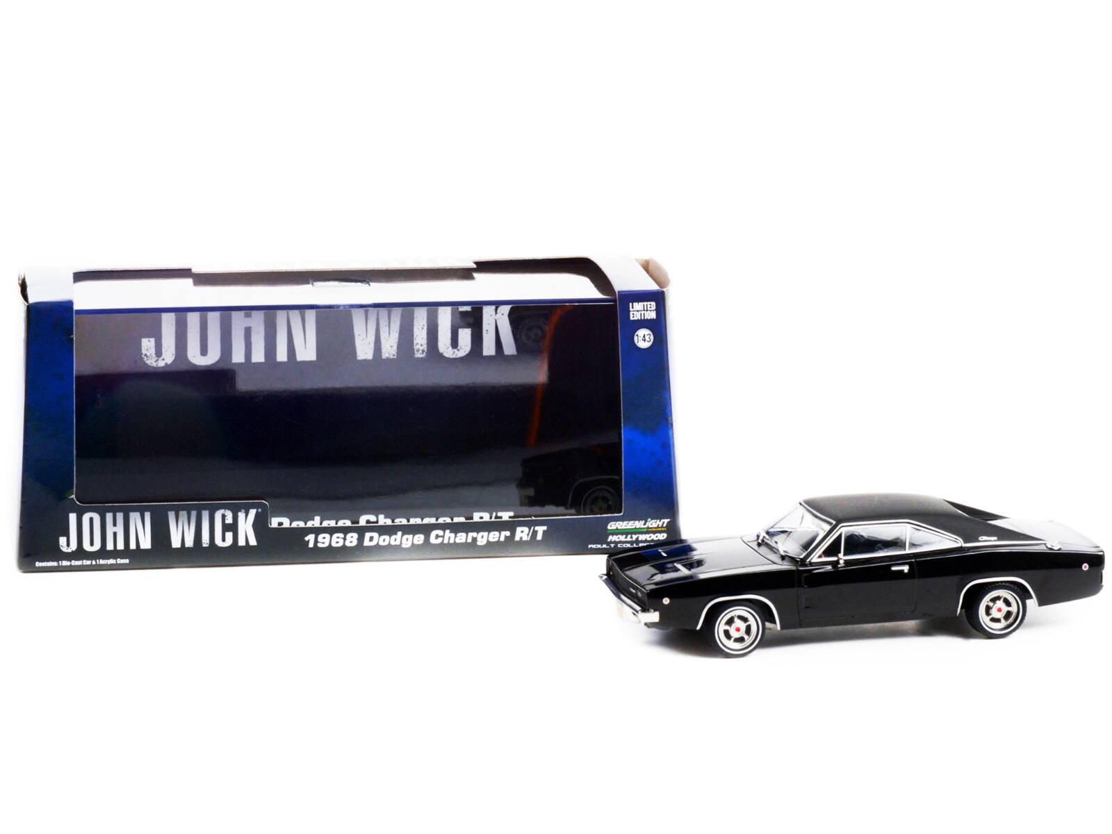 JOHN WICK  
1968 Dodge Charger R/T  
LIMITED EDITION 1:43  
GREENLIGHT HOLLYWOOD