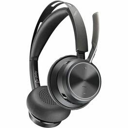 HP - Poly Voyager Focus 2 USB-C-C Headset + USB-C/A Adapter TAA - Google Assistant, Siri - Stereo - USB Type C - Wired/Wirele - Black