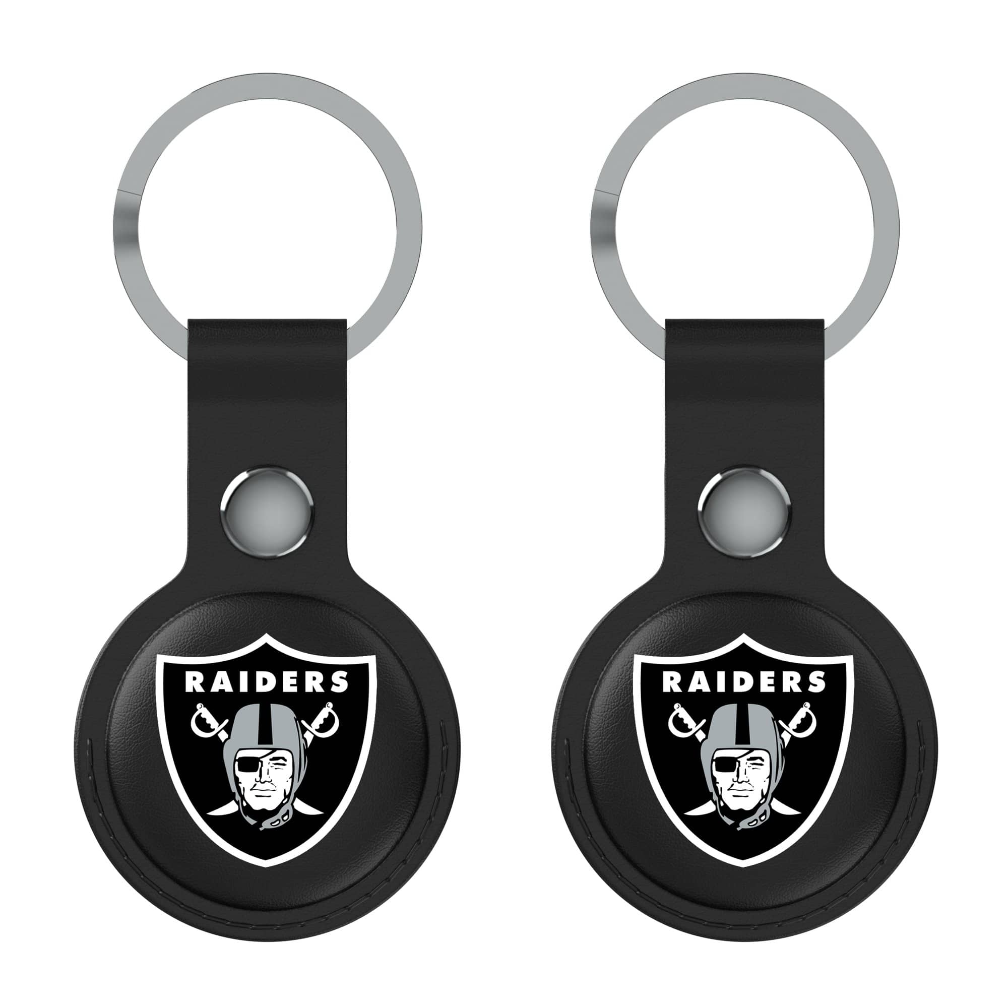 Keyscaper - Las Vegas Raiders Two-Pack AirTag Holders - Black