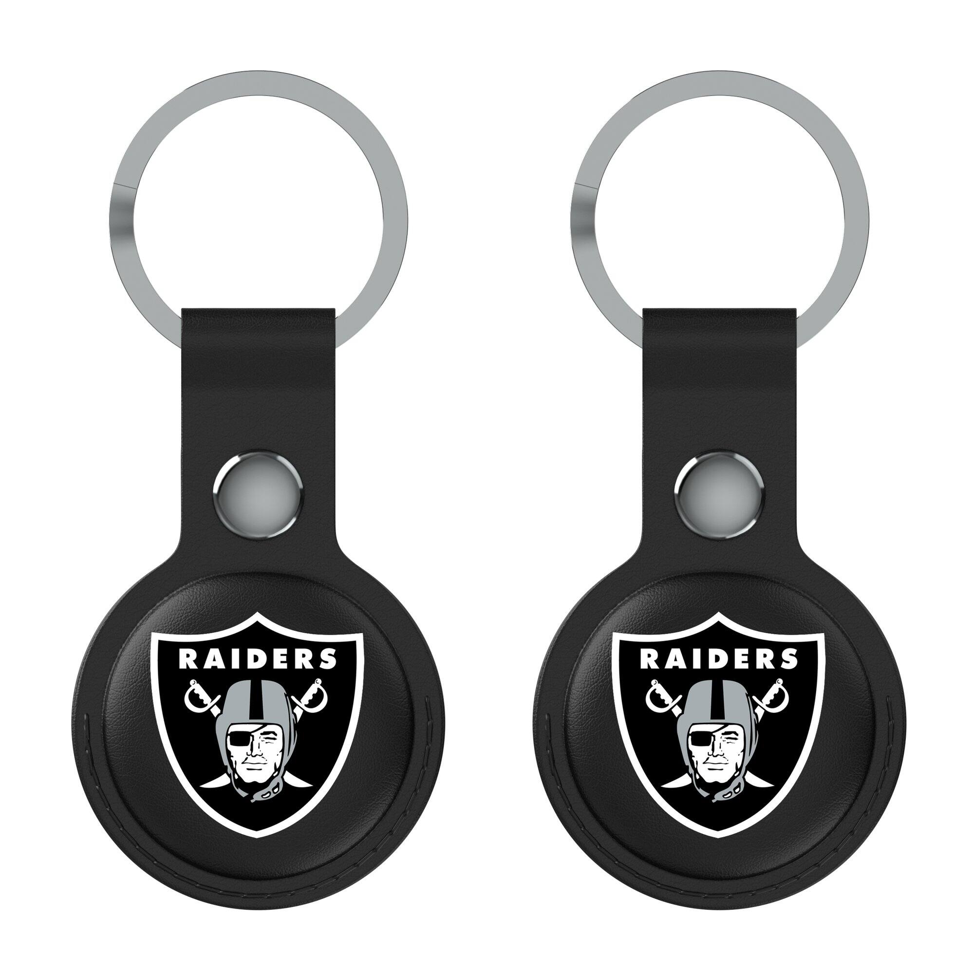 Keyscaper - Las Vegas Raiders Two-Pack AirTag Holders - No Size - Black
