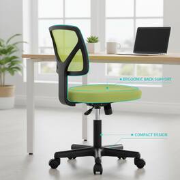 AOITUN - office computer desk chair - ergonomic design, adjustable height, breathable mesh for home or office - Green