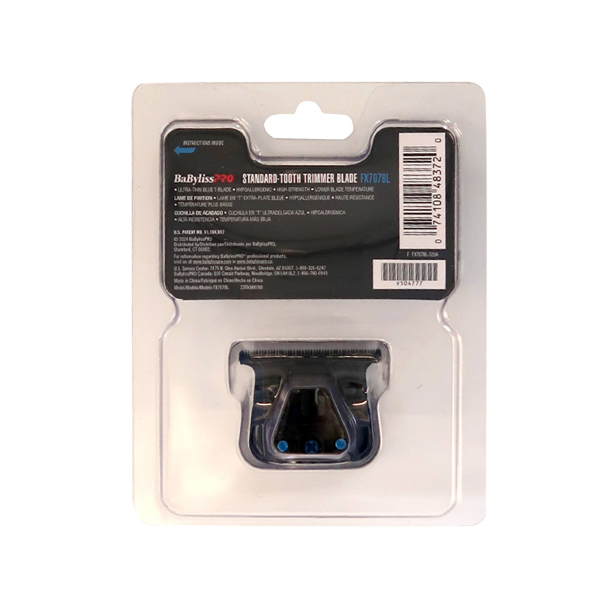 Alt View 2. Babyliss - BaByliss Pro DLC/Titanium Standard-Tooth Trimmer Blade FX707BL and Brush + Comb - Blue.