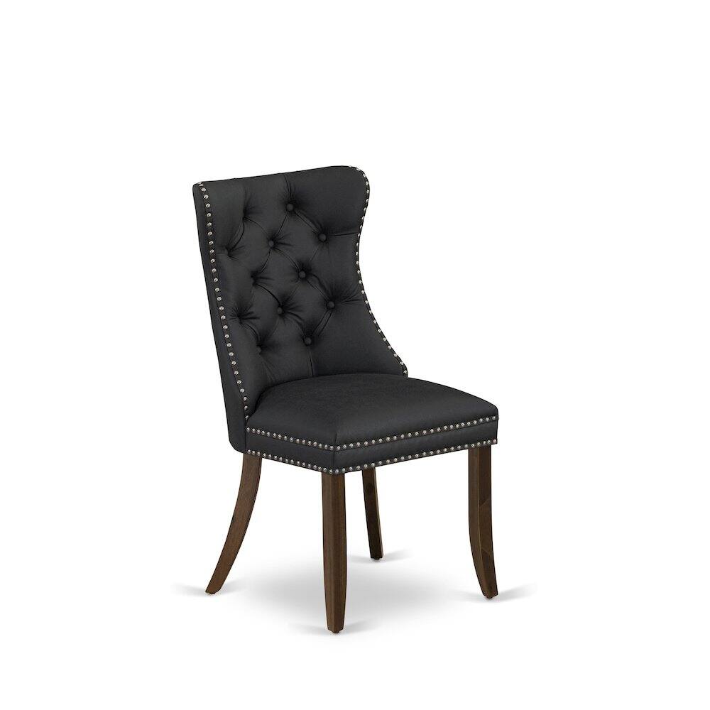 Back. East West Furniture - Parson Kitchen Chairs - Grey.