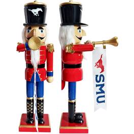 Santa's Workshop - SMU Mustangs 14" Bugler Nutcracker - Red