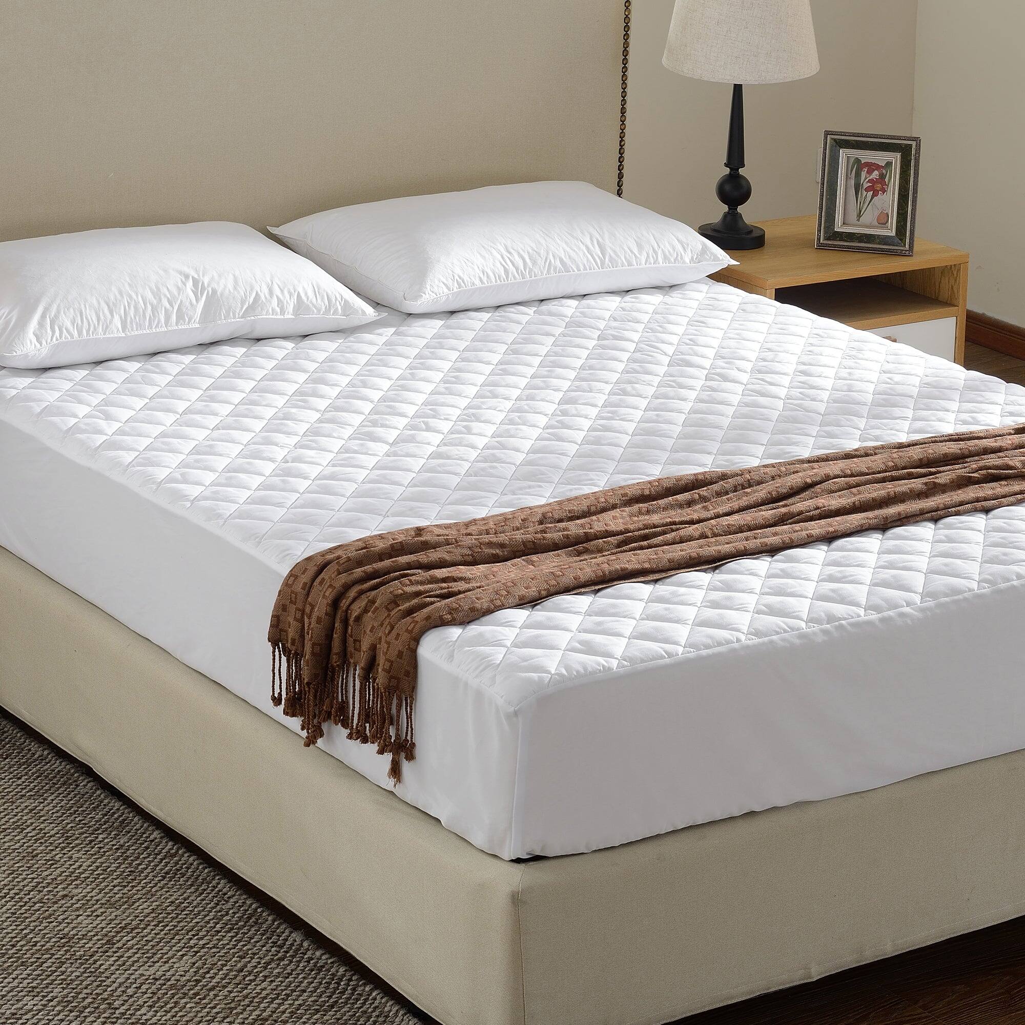 Alt View 7. Cheer Collection - Quilted Mattress Pad with Deep Pockets - Premium, Comfortable Cover & Topper, Twin Size - White.