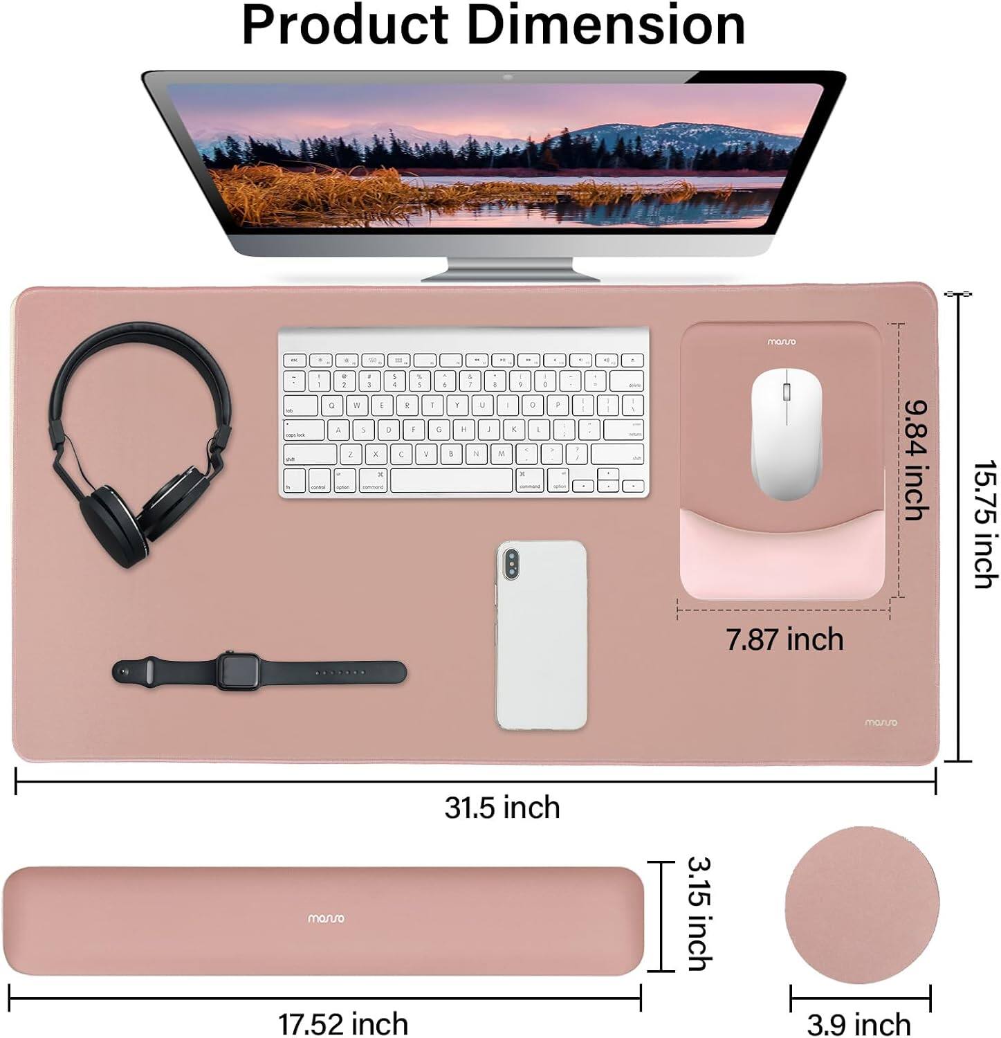 Product Dimension

- 7.87 inch
- 9.84 inch
- 15.75 inch
- 17.52 inch
- 31.5 inch
- 3.15 inch
- 3.9 inch