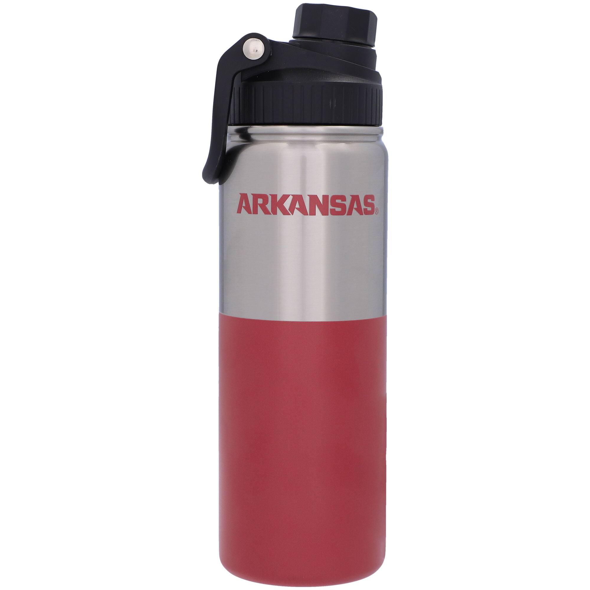 Alt View 1. Logo Brands - Arkansas Razorbacks 21oz. Twist Top Stainless Bottle - Multicolor.