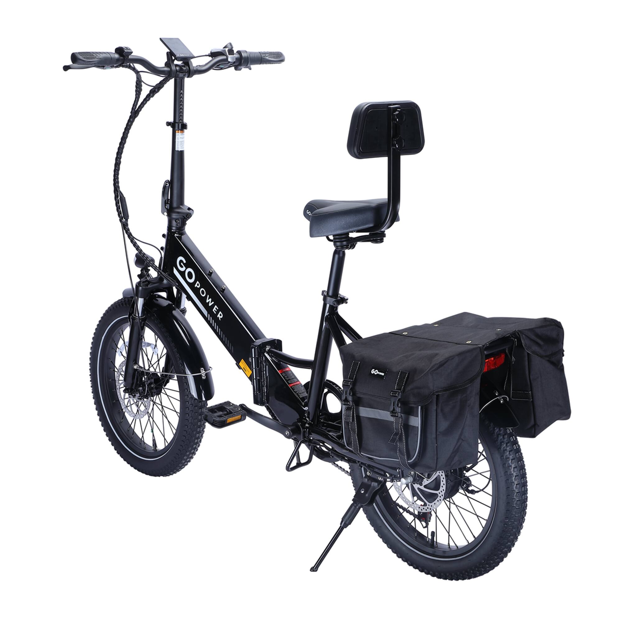 Left. GoPowerBike - GoPowerBike GoCurv Folding Electric Bike 20MPH Max Speed & 750W Motor | Black - Black.