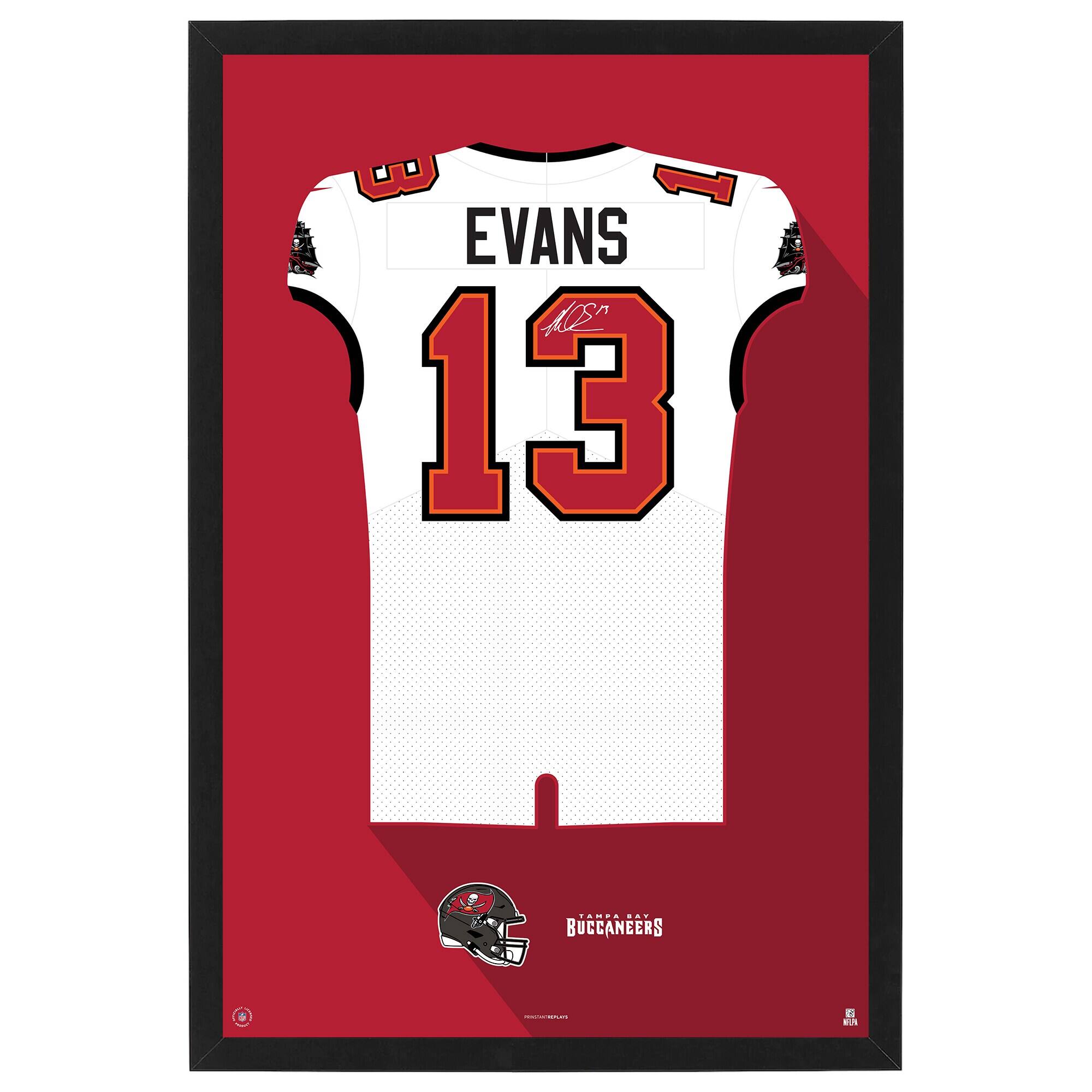 Mike Evans Tampa Bay Buccaneers Away Jersey Framed Art Print