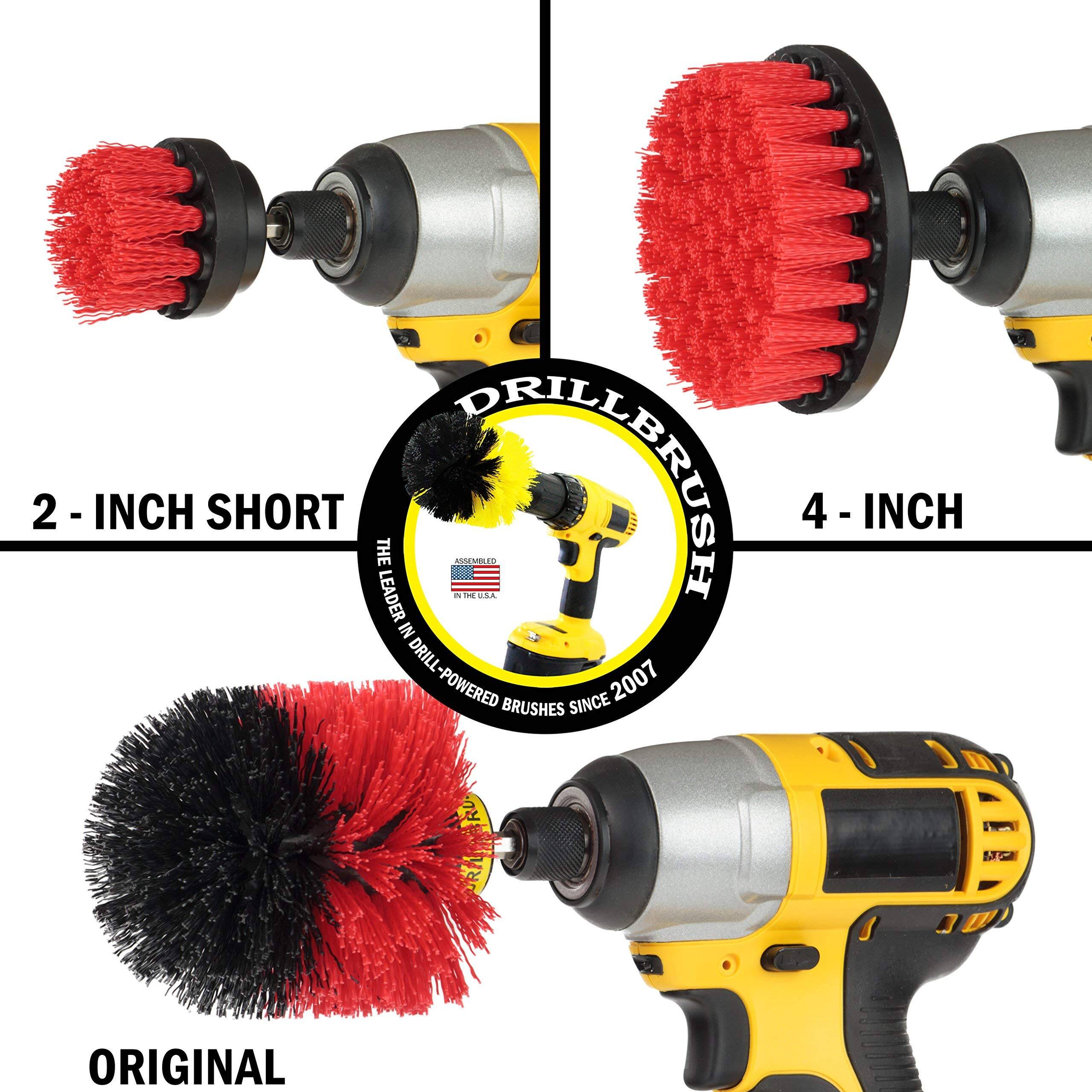 2 - INCH - SHORT, 4 - INCH, ORIGINAL, THE LEADER IN THE USA DRILL POWERED BRUSHES SINCE 2007