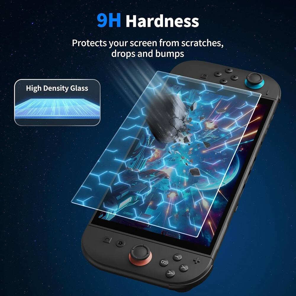 9H Hardness  
Protects your screen from scratches, drops and bumps  

High Density Glass