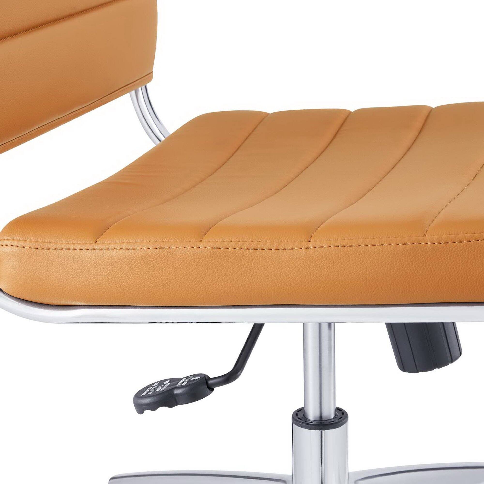 Alt View 2. Modway - Jive Armless Mid Back Office Chair by Modway - Brown.
