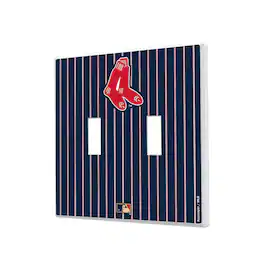 Keyscaper - 1924-1960 Cooperstown Pinstripe Double Toggle Light Switch Plate - Multicolor