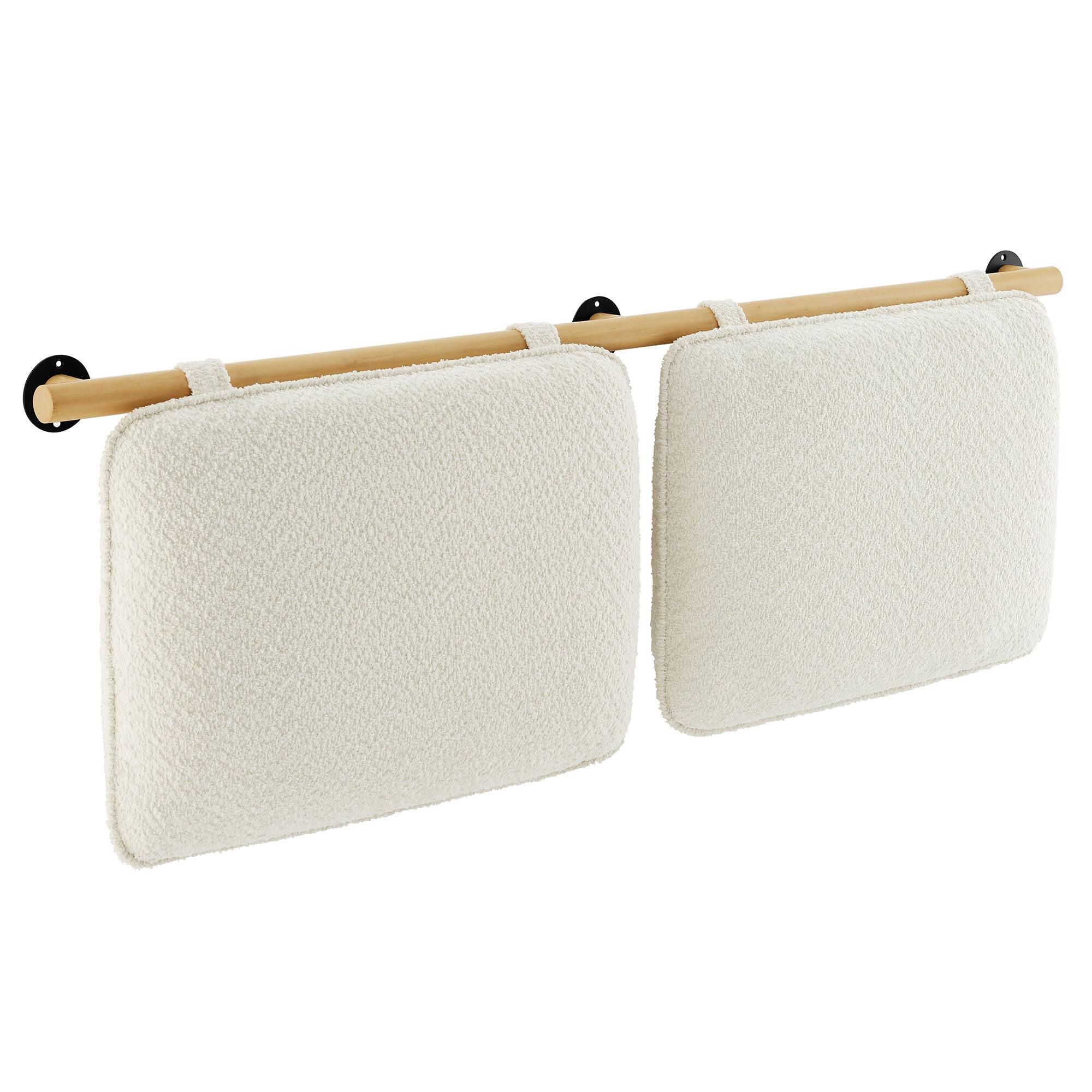 Anela Wall-Mounted Chenille Upholstered Full Headboard by Modway - Brown