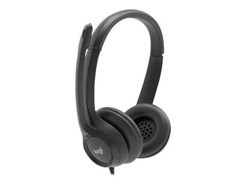 Logitech - 991-000290 Wired Headset - Stereo - Binaural - Black
