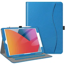 Kitcheniva - Protective Stand Case For iPad 9th 8th 7th Generation 10.2 Inch With Pocket Holder - Royal Blue