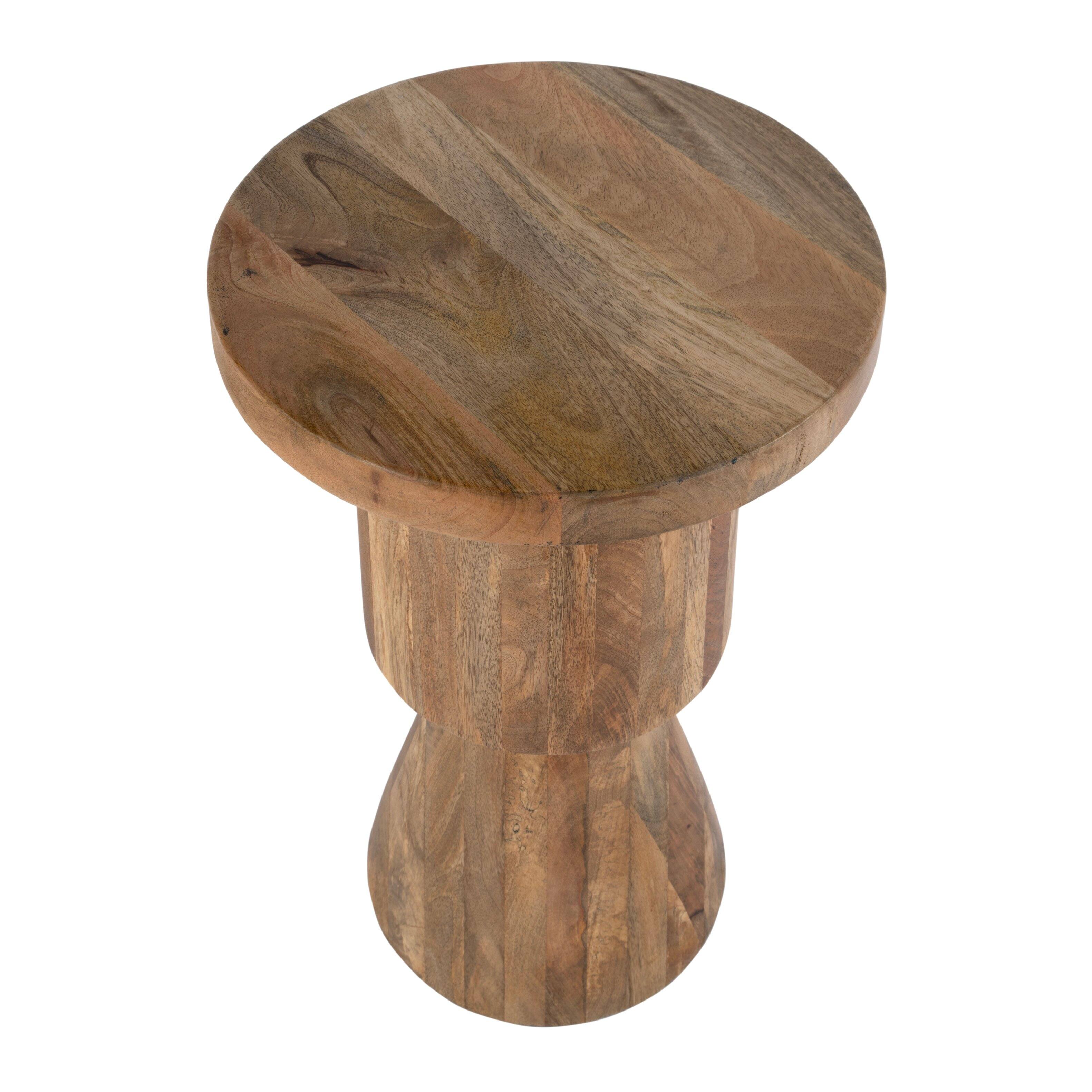 Butler Specialty Botswana 15 in. W Round Solid Wood Abstract Pedestal ...
