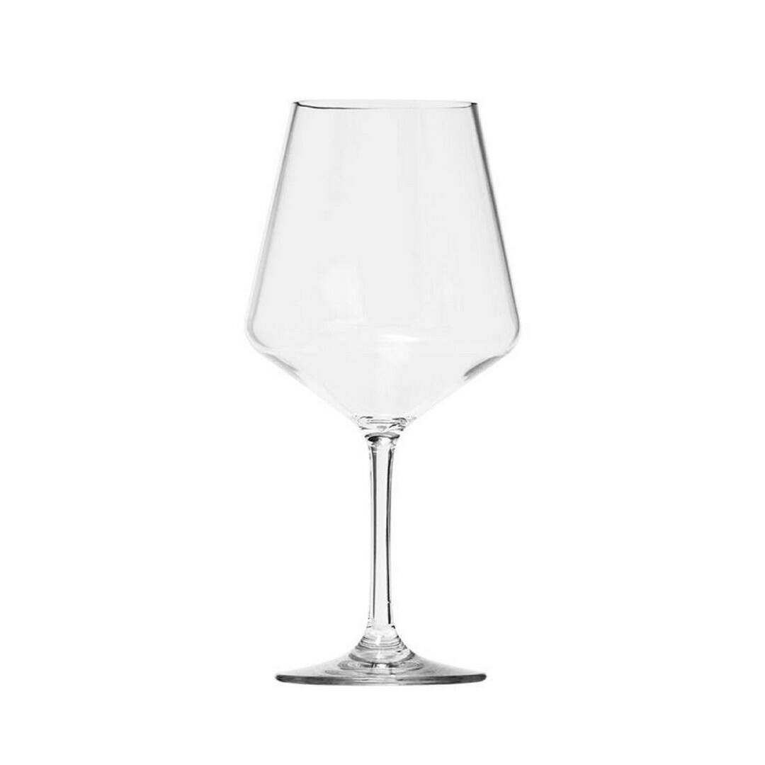 Front. APRILSOUL - Plastic Wine Glasses Set of 4 BPA Free Tritan Lexington Unbreakable Red White Wine Glasses - white.
