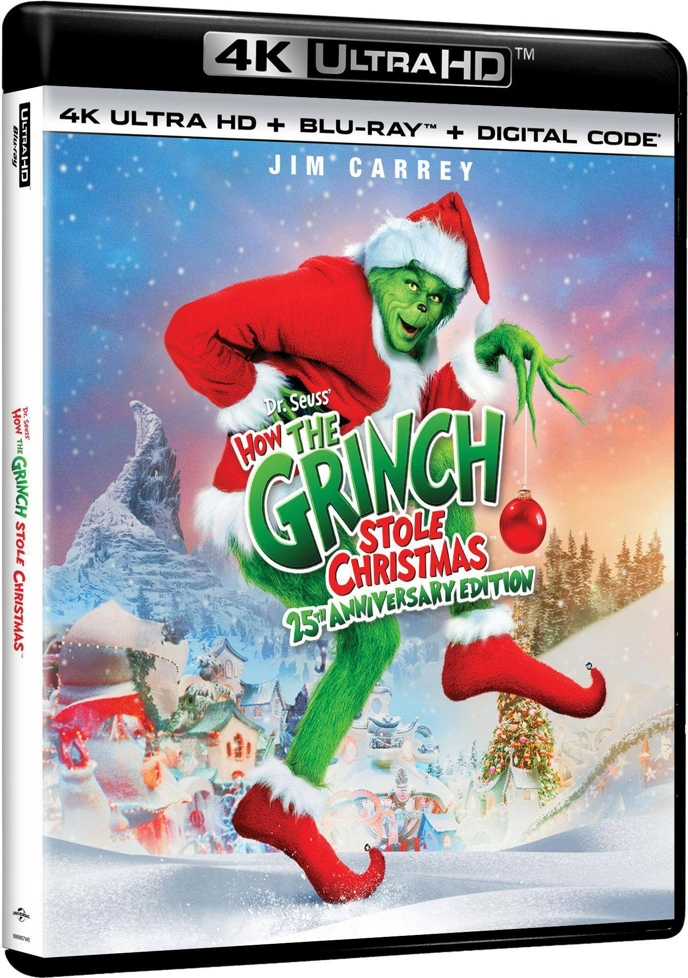 Angle. Dr. Seuss' How the Grinch Stole Christmas (25th Anniversary Edition)   - 4K Blu-Ray.
