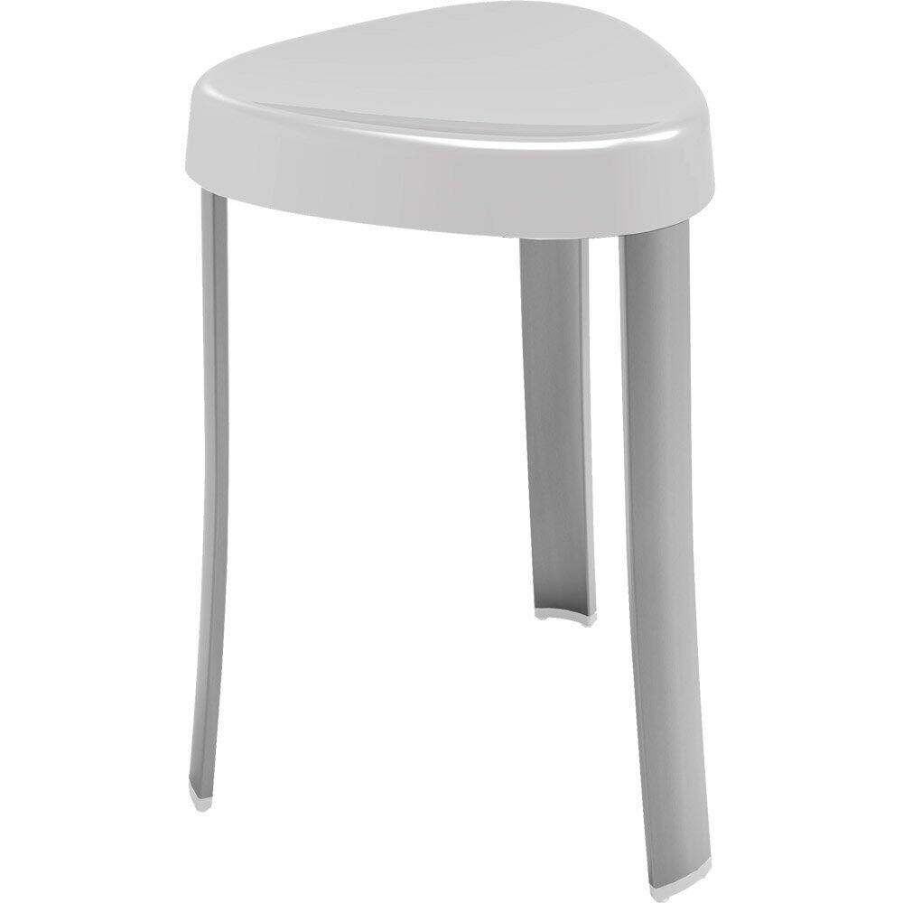 Front. JETRANSPORT - Products 70060 Spa Seat Shower Stool With Rust Proof Aluminum White 15.25" X 18" Plastic AluminumLarge - White & Aluminum Shower Seat.