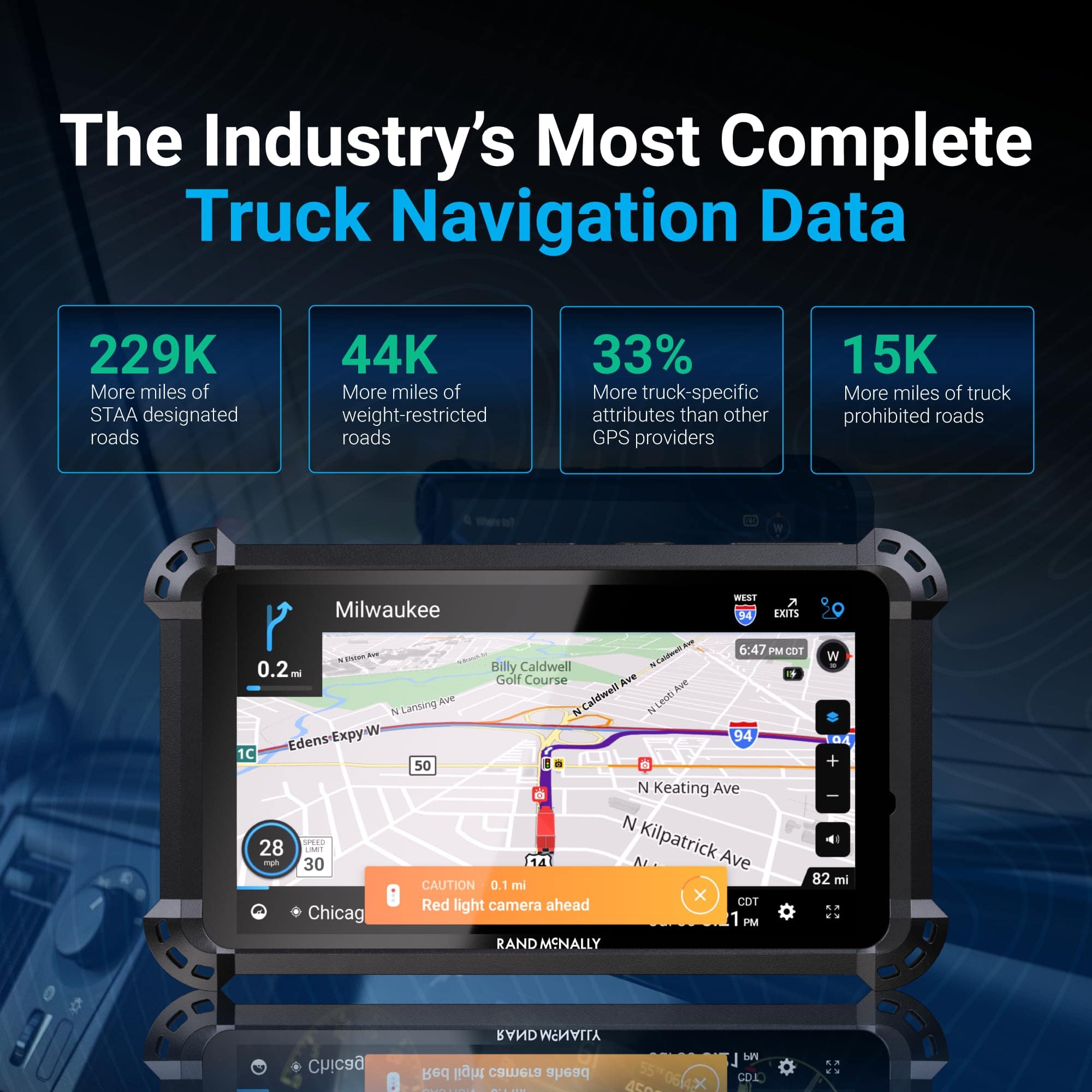 Rand McNally - RANDTAB6 6-inch GPS Truck Navigator with Industry's Best Custom Trucking Routes, Rand Navigation 2.0 with 2
