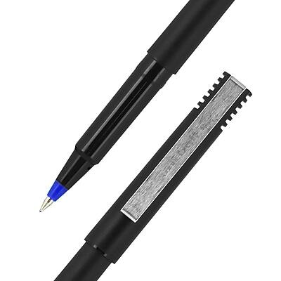 Alt View 3. uni-ball - uni-ball Rollerball Pens, Micro Point, Blue Ink, 12/Pack (60153).