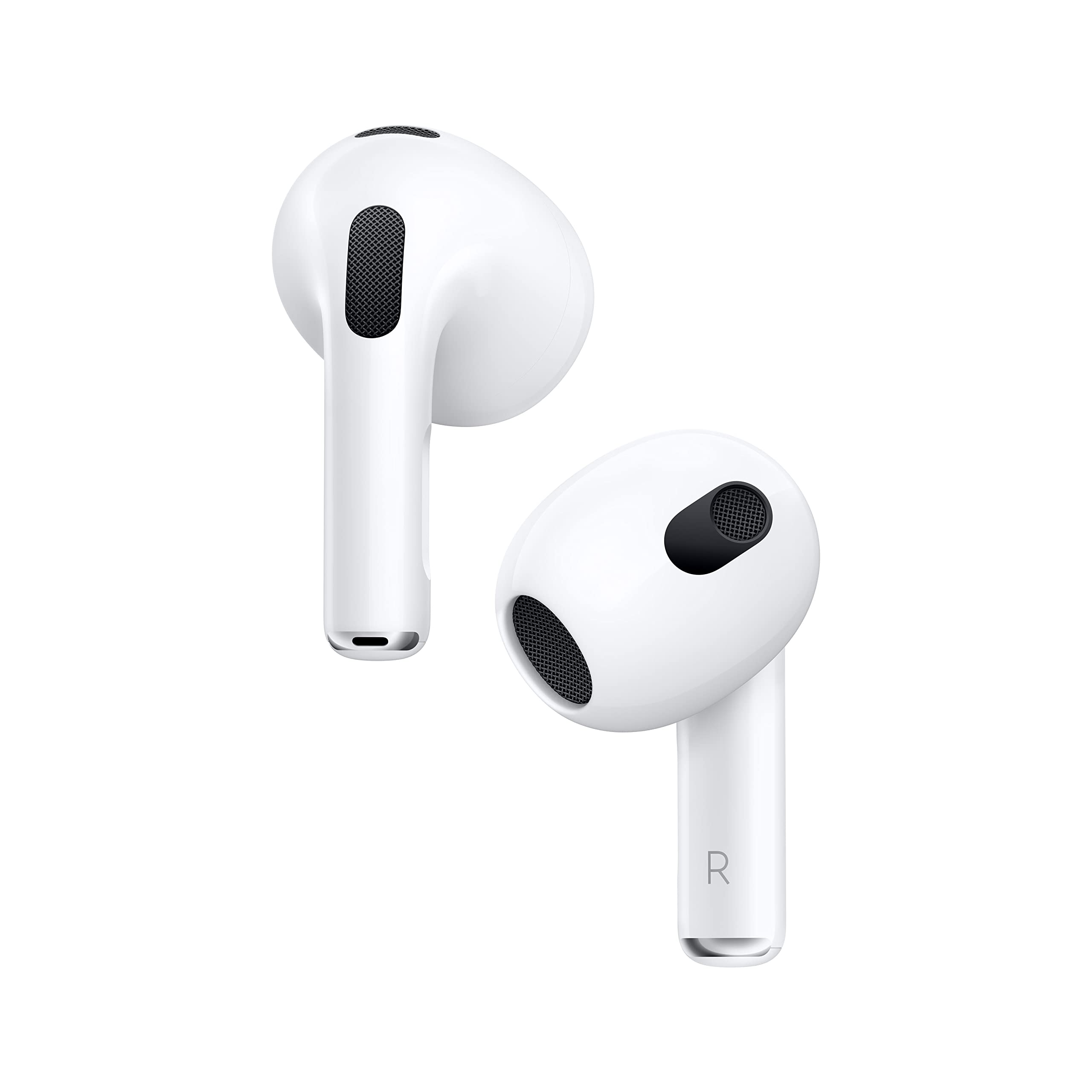 Alt View 1. Apple - Apple AirPods (3rd generation) with Lightning Charging Case - White.