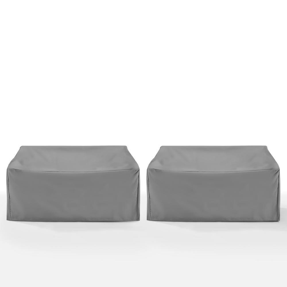 Back. Crosley Furniture - 2Pc Outdoor Loveseat Furniture Cover Set - 2 Loveseats - Gray.